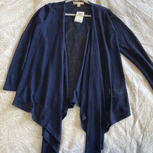 Michael Kors true navy cardigan NWT M